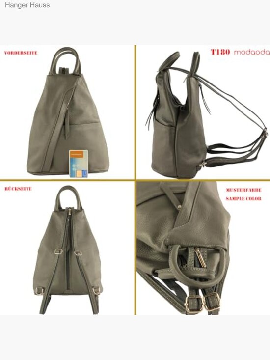 Women\'s Italian Leather Backpack Convertible Shoulder Bag Daypack